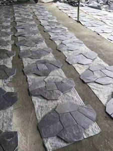 Hiện đại Than tự nhiên đá đen đá hình dạng bất thường điên lát gạch sàn cho khách sạn flagstone Patio cảnh quan - Product Image 5