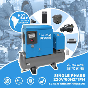 Compresor de aire de tornillo rotativo Airstone Singe Phase 7.5kw 10Hp 5-8bar 10bar 220V 60HZ 1PH con secador de aire y tanque de aire para EE. UU. - Product Image 6