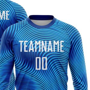 Nouveau Maillot de Football à Manches Longues à Motif Vague, Sublimé, Respirant, Séchage Rapide, Tenue de Sport d'Entraînement pour Hommes - Product Image 4