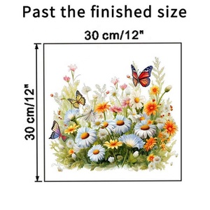 Nuovo Adesivo Murale Autoadesivo con Motivo a Farfalle, Fiori e Piccoli Grappoli d'Erba per Bagno, Frigorifero, Soggiorno e <span class=keywords><strong>Camera</strong></span> <span class=keywords><strong>da</strong></span> <span class=keywords><strong>Letto</strong></span> - Product Image 2