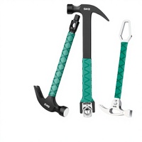 Marteau à griffes multifonction pliable en gros, clé universelle monobloc solide, levier, tire-clous, marteau de menuiserie LY0059 50-60mm