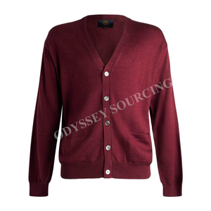 Elegant <b>Men's</b> <b>Cardigan</b> <b>Sweater</b> 100% Cotton Anti-Wrinkle Stylish Design for Layering Winter Casual Wear - Product Image 1