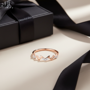 Nouveauté Bijoux fins Designs tendance Bijoux élégants à porter au quotidien Ensemble de bijoux en or rose 18 carats Diamant naturel véritable Bague pour femmes - Product Image 3