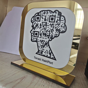 <strong>Countertop</strong> Mini Acrylic Stand Qr Code <strong>Custom</strong> Table Sign With Qr Code <strong>Display</strong> Ins Plaque Stand - Product Image 6