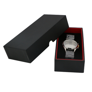 Gift Box Packing Luxury Black Cardboard Packaging Custom Gift Strap Watchbox Oem Paper Watch Box Logo