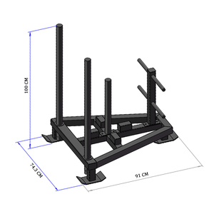 Traîneau de musculation Premium Prowler Football en acier, réglable et durable, avec <span class=keywords><strong>harnais</strong></span> de traction - Product Image 6