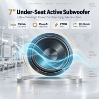 Subwoofer de voiture actif sous siège 7 pouces Classe D 220W RMS 400W Max 65mm Ultra Mince Allumage Automatique OEM ODM