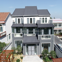 Maison Modulaire Préfabriquée en Acier Léger, Conteneur Chinois Écologique Étanche, Villa de Luxe Alimentée à l'Énergie Solaire, Maison Mobile avec Toilettes