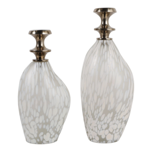 Vaso in vetro curvo con coperchio in metallo per soggiorno, decorazione per la casa, vaso per fiori per camera da letto, ufficio, tavolo - Product Image 5