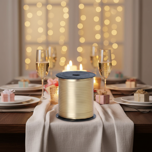 Nastro in Plastica Opaca Dorata Riutilizzabile Party Love Cinta 450M per Decorazioni per Feste al Chiuso - Product Image 5