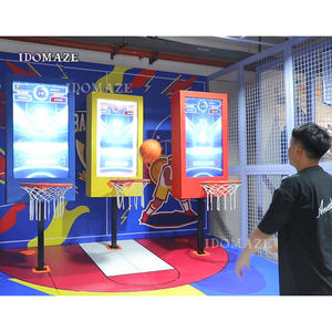 Juegos de Baloncesto Interactivos para Niños, Equipos Eléctricos para Parques Infantiles Interiores, Parque de Trampolines Escolar de PVC - Product Image 4