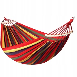 Hamaca <span class=keywords><strong>de</strong></span> <span class=keywords><strong>lona</strong></span> plegable portátil para acampar con barra esparcidora <span class=keywords><strong>de</strong></span> <span class=keywords><strong>madera</strong></span> - Product Image 1