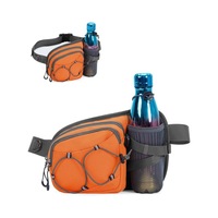 Sportsnew Sac banane unisexe avec porte-bouteille 2L, léger, imperméable, en polyester, avec fermeture éclair, pour activités de plein air