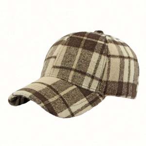 Casquettes de baseball à carreaux, nouveau design automne-hiver, pour sports de plein air, chaudes, style britannique. - Product Image 5