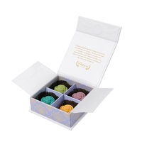 Boîte d'emballage de chocolat imprimé personnalisé UV avantageux Truffe Cookies Cupcakes Conteneur Éponge Doublure Feuille Matériau Restauration