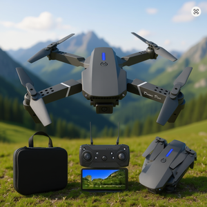 Drone Dynamic Pro E88 Pro, portée de 1 km, caméra HD, photographie aérienne FPV, adapté aux débutants, télécommande UAV - Product Image 2