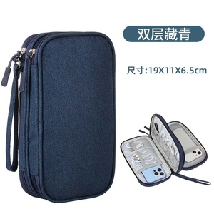 Organisateur en tissu Oxford, grande capacité, fermeture à glissière, sac gris multifonctionnel pour un usage quotidien - Product Image 3