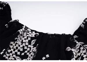 Camicette a maniche corte con ricamo floreale estivo di alta qualità da donna - Product Image 5