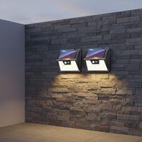 Lampe solaire murale extérieure avec détecteur de mouvement, blanc froid, 176 LED, IP65, étanche, lampes solaires de jardin