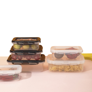 3pcs Reusable Food Grade Microwave leakproof portable food Container plastic school bento Lunch Box Set