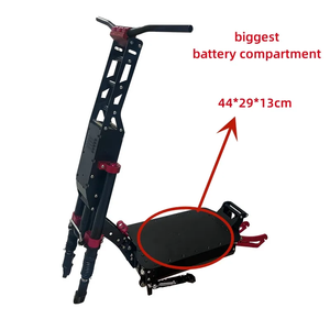 150mm Fork Open Size E-Scooter Parts 13/14 Inch Geofought R8 Foldable Electric Scooter <b>Frame</b> with Hydraulic Shock Suspension - Product Image 2