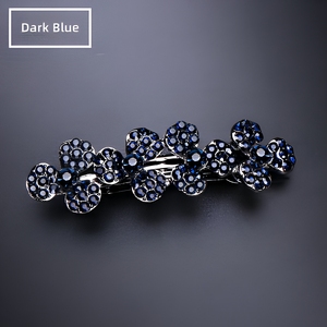Jepit Rambut Kristal Paduan Logam Grosir - Pita Sutra 8.5cm Model Pegas Elegan Buatan Tangan untuk Wanita, Hadiah Hari Valentine dalam Kemasan Karton - Product Image 2