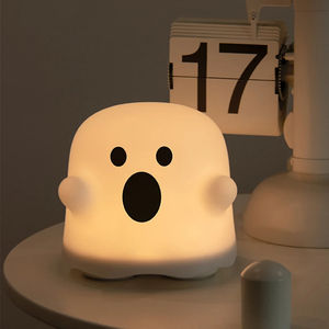 <b>LED</b> Night <b>Light</b> Cute Ghost Silicone Lamp Touch <b>Sensor</b> USB Rechargeable for Birthday Halloween Decoration Gifts for Kids Children - Product Image 2