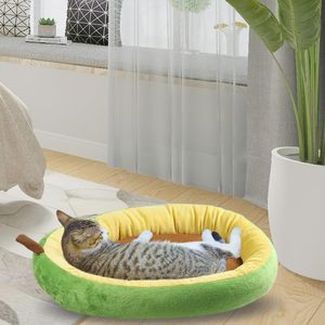 Dog Bed <b>Cat</b> Nest All-Season Pet Bed & <b>Mat</b> Flannel Material Removable Washable Pear-Shaped - Product Image 1