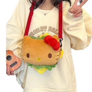 Nouveauté Sac à bandoulière en peluche le plus mignon Best-seller Sac à bandoulière léger et tendance pour le shopping Inspiré par le burger Kittycat - Product Image 5