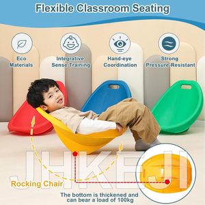 OEM Children's <b>Rocking</b> <b>Chair</b> Plastic Lightweight Stackable Sensory Integration Seat For Kids 3-6 Years Old - Product Image 4