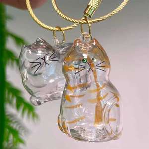 Transparent Cat Hair Storage Capsule Pendant Keychain Charm Pet <b>Memorial</b> <b>Keepsake</b> Acrylic Plastic Case Wholesale Gift for Cat - Product Image 5