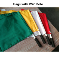 Drapeaux d'arbitre de football mondial, drapeaux de juge de touche de football en polyester, impression numérique de logo personnalisé, signal de patrouille d'arbitre