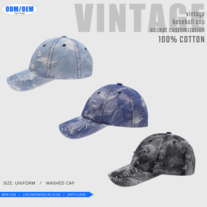 High Quality 6 Panel Cotton Washed Distressed Hat Cap With Custom Embroidery logo Dad Hats Distressed Baseball Caps - Product Image 4