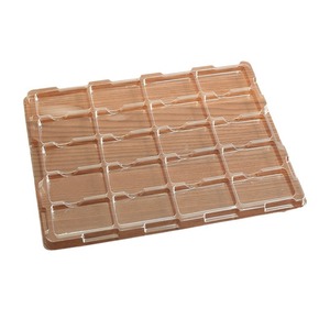 Barquette transparente pour animaux de compagnie à 20 compartiments, 75x45x10mm, pour l'emballage de barquettes jetables - Product Image 1