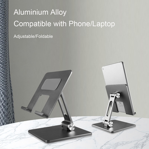 All Metal Height Adjustable Aluminum Alloy Mobile Phone and <b>Tablet</b> Desk <b>Stand</b> iPad Computer Mobile Phone - Product Image 4