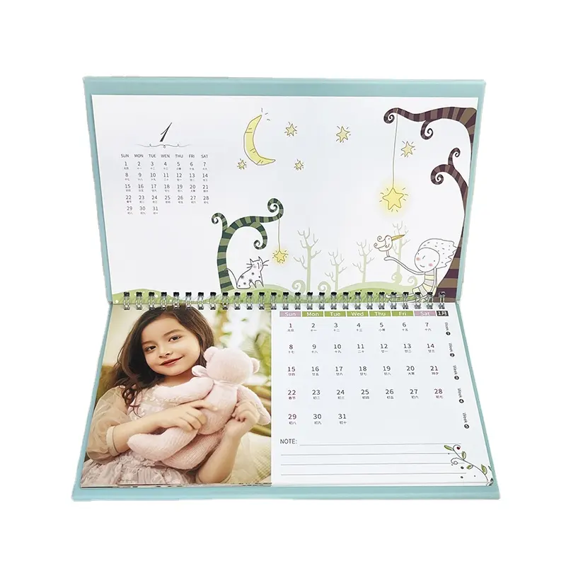 2024 Factory Price Custom Custom Printing Promotional Desk Calender Customization Printerdesk calendar positive affirmation