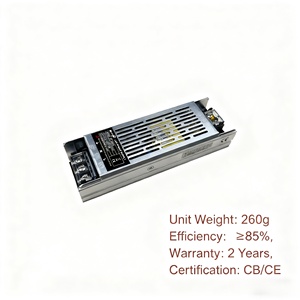 Alimentation électrique LED 12V 24V en aluminium pour intérieur, transformateur 200-240V AC-DC, convertisseur à sortie unique 100W, IP20, certifié CE - Product Image 3