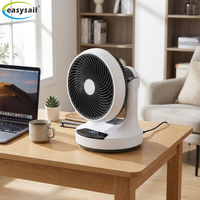 Ventilateur de circulation d'air intelligent de bureau électrique avec écran numérique de 9 pouces et télécommande