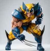 Statue artistique Wolverine peinte à la main sur mesure, Marvel X-Men Berserker Rage, figurine en résine pour collectionneurs, 48 cm, Polystone haute précision