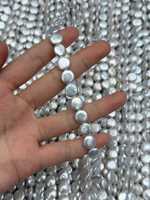 Perles d'eau douce naturelles Edwin, perles en vrac, forme bouton, blanches, 10-11 mm, qualité AAAAA, pour la fabrication de bijoux, trou droit