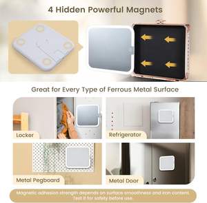 Estuche de <span class=keywords><strong>Maquillaje</strong></span> Portátil con Espejo LED Magnético, Organizador de Brochas con Divisores, Maleta de Cosméticos de Viaje - Product Image 5