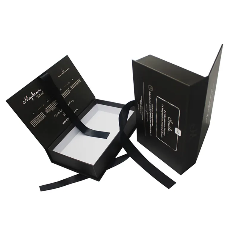 काले रंग गत्ता कागज जूता बॉक्स, कस्टम उपहार कागज पैकेज बॉक्स, संभाल के साथ मुद्रित क्राफ्ट पेपर बॉक्स