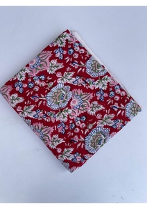 Tela de Algodón 100% Orgánica con Estampado Floral a Mano de Jaipur, India, Técnica de Tejido Peinado, Estilo Moderno, Lavable, para Uso Textil en el Hogar - Product Image 5