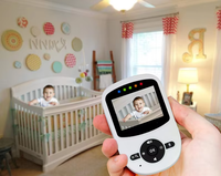 Moniteur bébé sans fil longue portée MBOSS SM24, écran LCD 2,4 pouces, capteur de température, audio bidirectionnel, caméra rechargeable, vision nocturne 5m