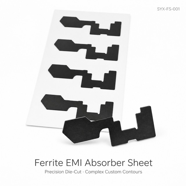 Custom Die Cut Soft Ferrite Sheet EMI Absorber NFC Wireless Charging Antenna Shielding Magnetic Sheet OEM/ODM Electronic