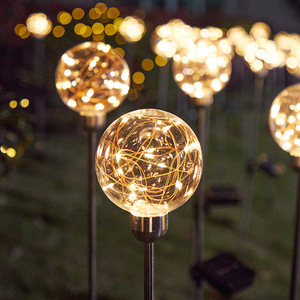 Luces Solares de Jardín LED con Forma de Globo, Resistentes al Agua, Decoración Portátil para Exteriores, Patio, Césped y Paisaje - Product Image 4