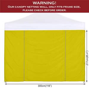 Paroi latérale Canopy SunWal pour tente pop-up, kit de parois latérales pour tente pop-up, auvent à quatre coins - Product Image 4