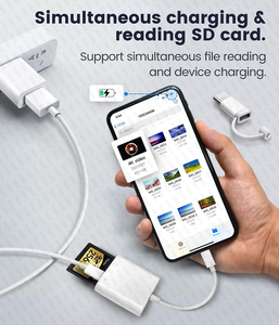 เครื่องอ่านการ์ด SD สำหรับแผ่นโทรศัพท์เครื่องดูการ์ด SD กล้องดิจิตอลพร้อมช่องเสียบคู่สำหรับ USB-L microsd/sd และ usbc dual-CONNECTOR - Product Image 6