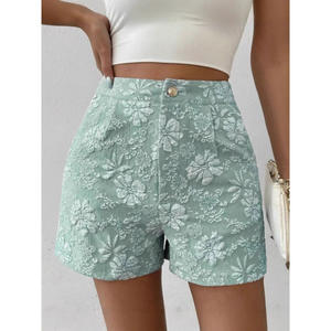 กางเกงขาสั้นปักลายดอกไม้สีบริสุทธิ์ลำลองฤดูร้อนขายาวของผู้หญิงเก้าจุดเจ็ดจุดห้าจุด - Product Image 2