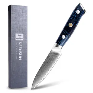 Damascus Steel Knife Daily Kitchen Cut Usage Promotion Gift 3.5 Inch kitchen chef bread slice utility paring knives